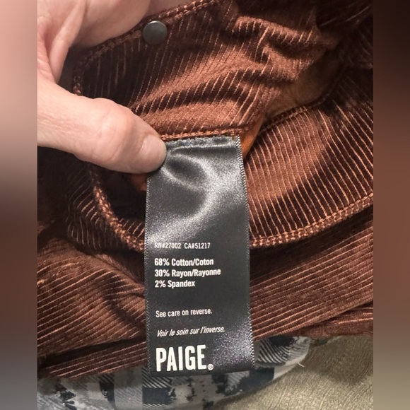 PAIGE Naomi Seaming Details Double Button Slight Bootcut in Bronze Dust - Picture 8 of 9